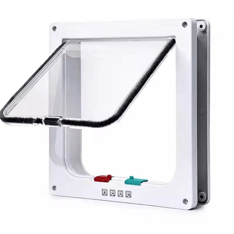 4Way Locking Weatherproof Pet Door Flap For Cats Small Dogs 4