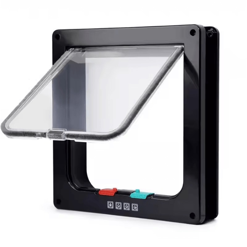 4Way Locking Weatherproof Pet Door Flap For Cats Small Dogs 5