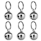 Copper Pet Collar Bells Set 6PCS Bell Charms With Key Rings 0