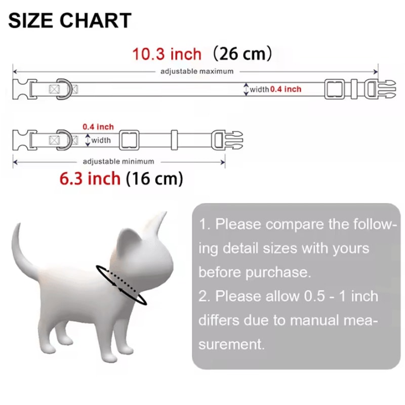 Personalized Engraved Breakaway Cat Collar Adjustable Safety Collar With Custom ID 1