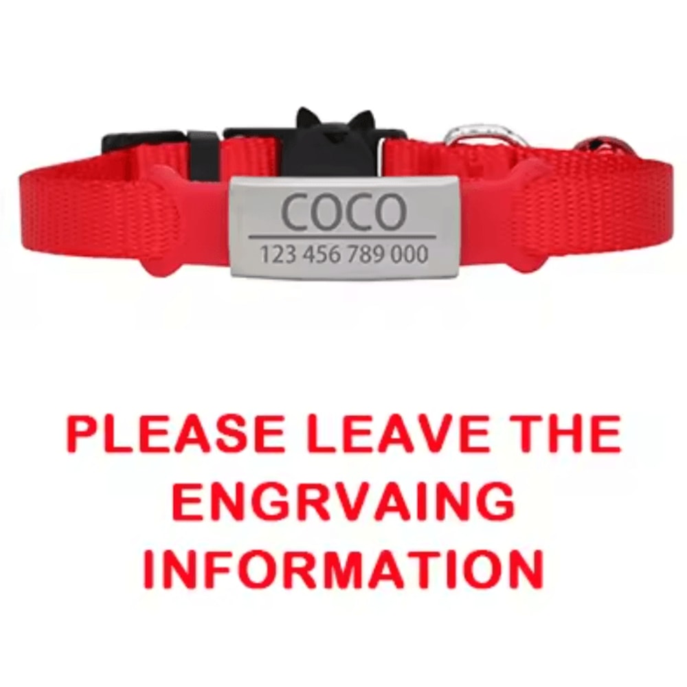 Personalized Engraved Breakaway Cat Collar Adjustable Safety Collar With Custom ID 2