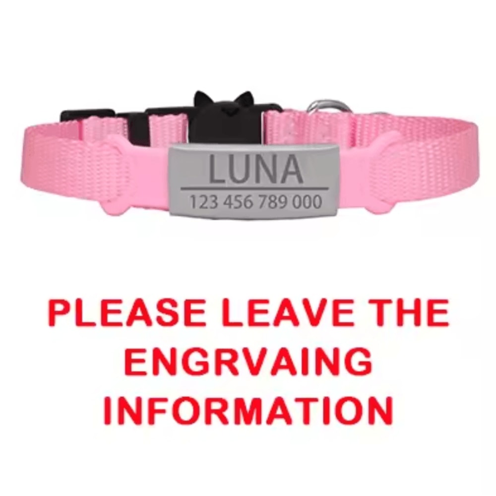 Personalized Engraved Breakaway Cat Collar Adjustable Safety Collar With Custom ID 5
