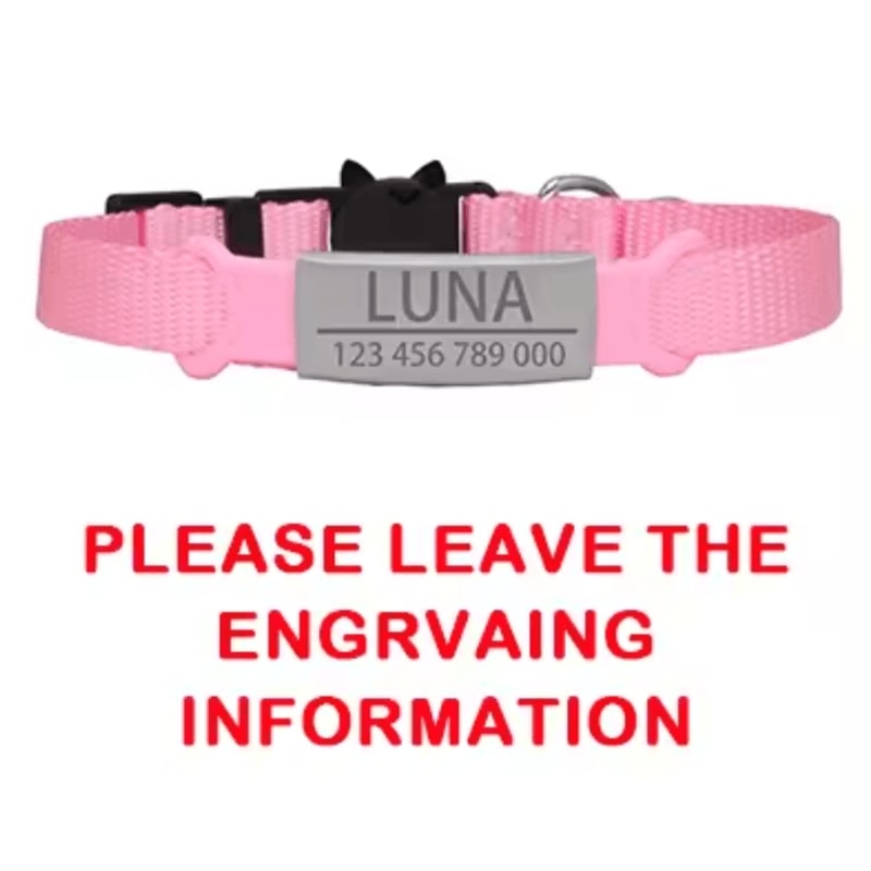 Personalized Engraved Breakaway Cat Collar Adjustable Safety Collar With Custom ID 5