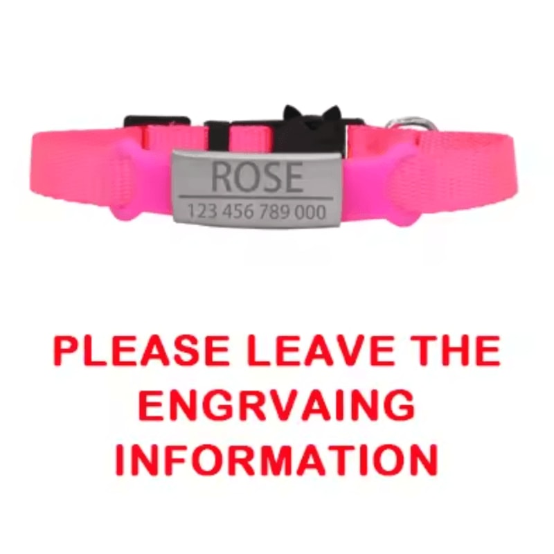 Personalized Engraved Breakaway Cat Collar Adjustable Safety Collar With Custom ID 7