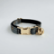 Personalized Tweed Check Cat Collar With Pearl Charm Detachable Bell 2