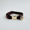 Personalized Tweed Check Cat Collar With Pearl Charm Detachable Bell 9