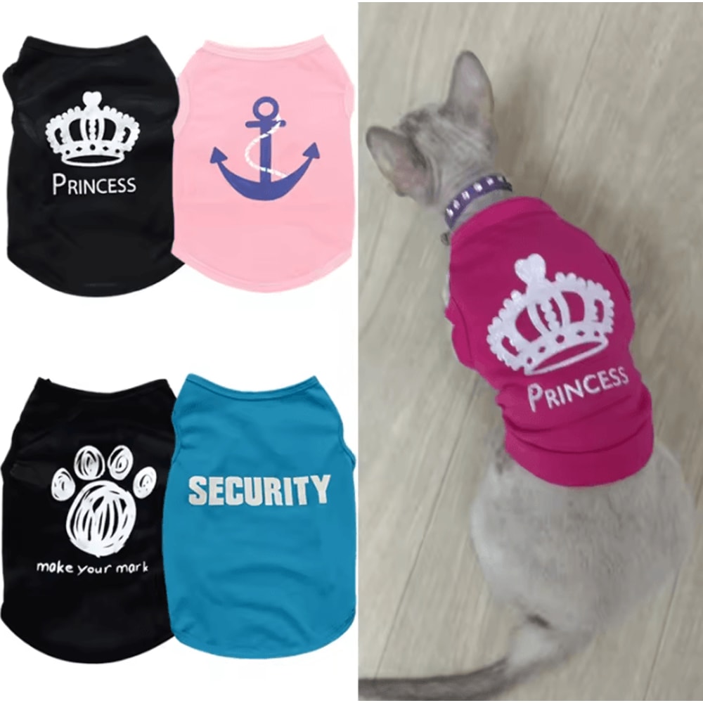 Breathable Summer Pet Vest Shirt For Cats Small Dogs 0