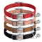 Personalized Leather Breakaway Cat Collar With Custom Engraving Bell 1
