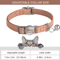 Personalized Leather Breakaway Cat Collar With Custom Engraving Bell 5