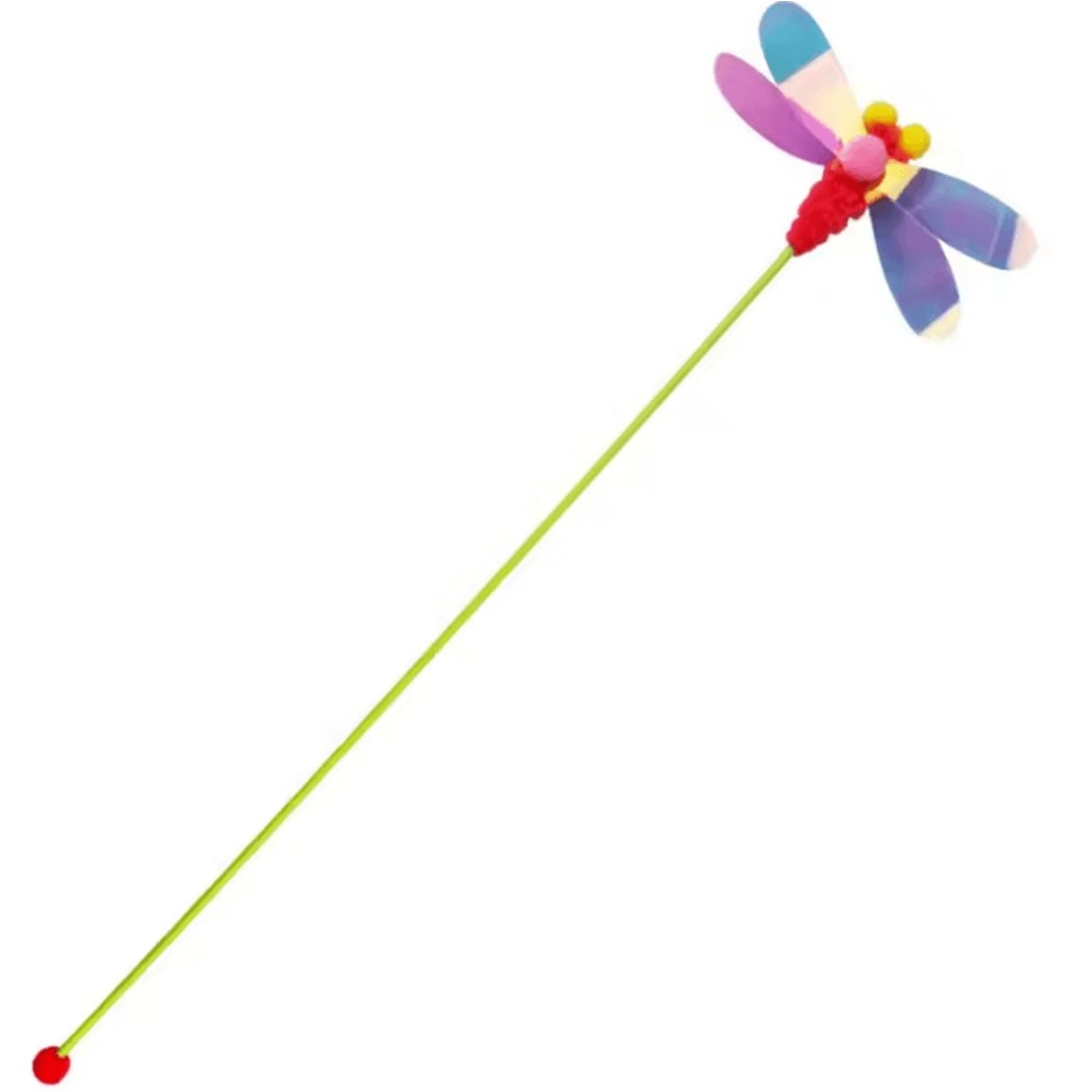 Interactive Butterfly Feather Cat Teaser Wand Toy 5
