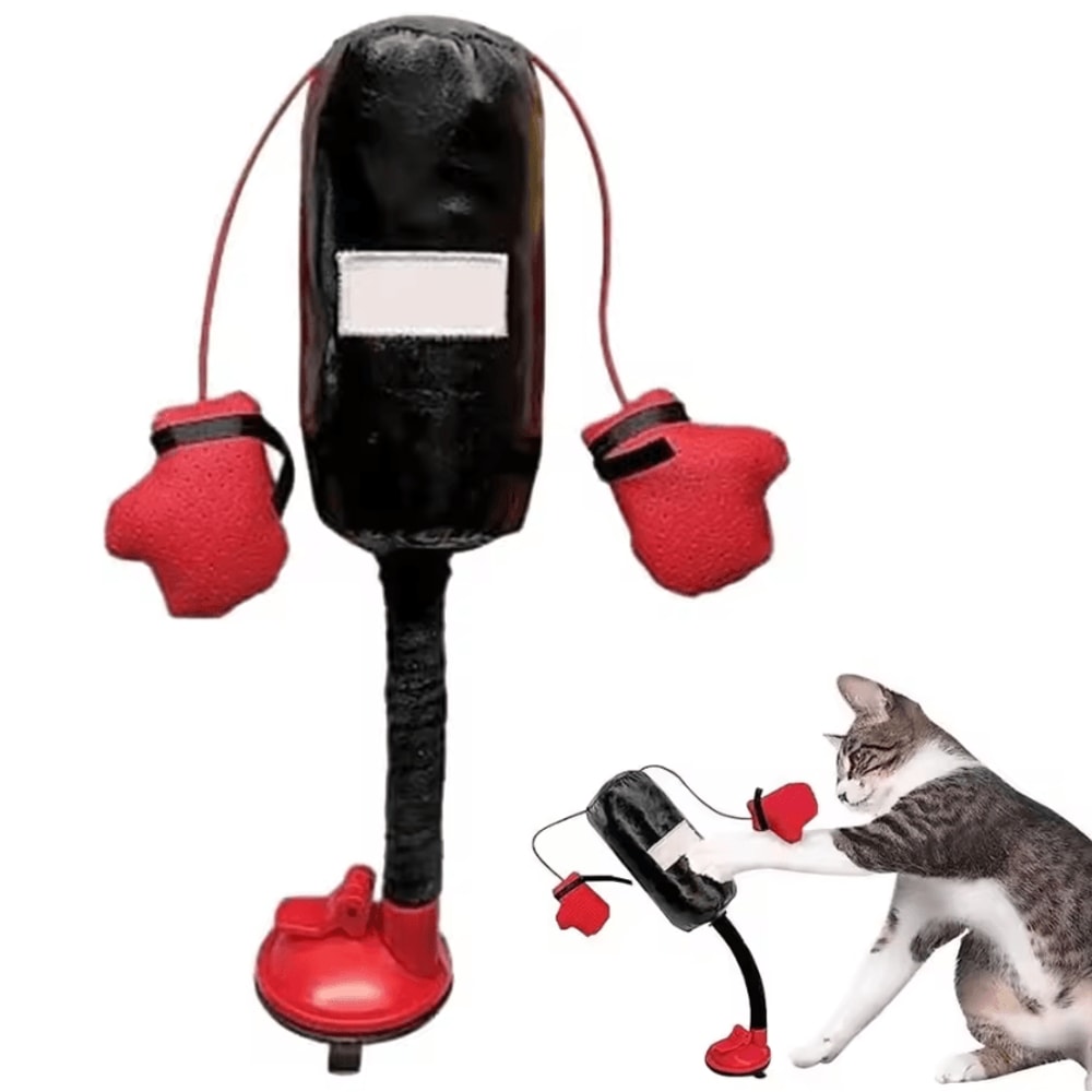 Cartoon Cat Punching Bag Toy With Suction Cup Base 0