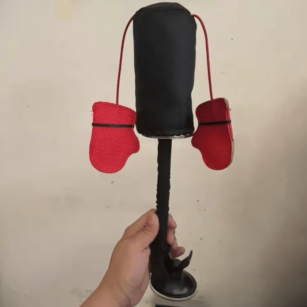 Cartoon Cat Punching Bag Toy With Suction Cup Base 4
