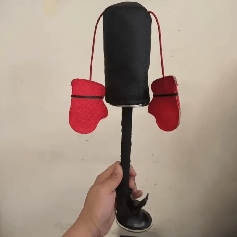 Cartoon Cat Punching Bag Toy With Suction Cup Base 4
