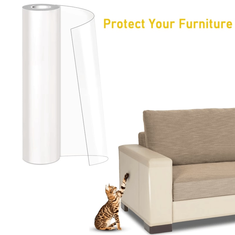 Transparent AntiScratch Furniture Protector Tape For Cats 45 X 300cm SelfAdhesive Shield 0