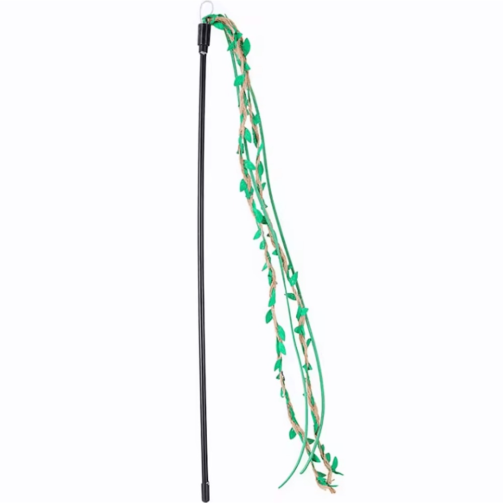 Interactive Rope Tassel Cat Teaser Wand With Bell 3