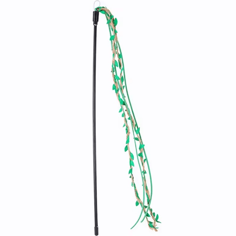 Interactive Rope Tassel Cat Teaser Wand With Bell 3