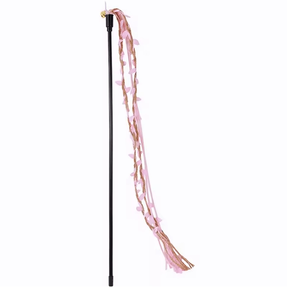 Interactive Rope Tassel Cat Teaser Wand With Bell 5