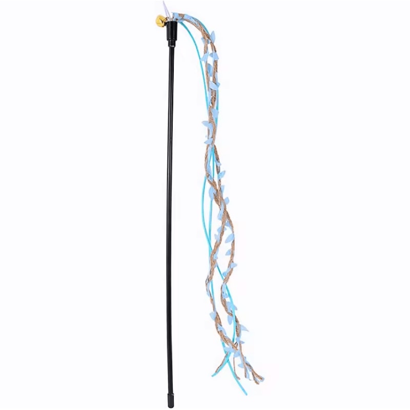 Interactive Rope Tassel Cat Teaser Wand With Bell 6