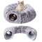 Plush Donut Cat Tunnel Bed Cozy Peekaboo Play Tunnel Sleeping Nest 0