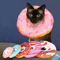 Sprinkle Donut Cat Recovery Collar Soft Adjustable AntiLick Healing Cone 1