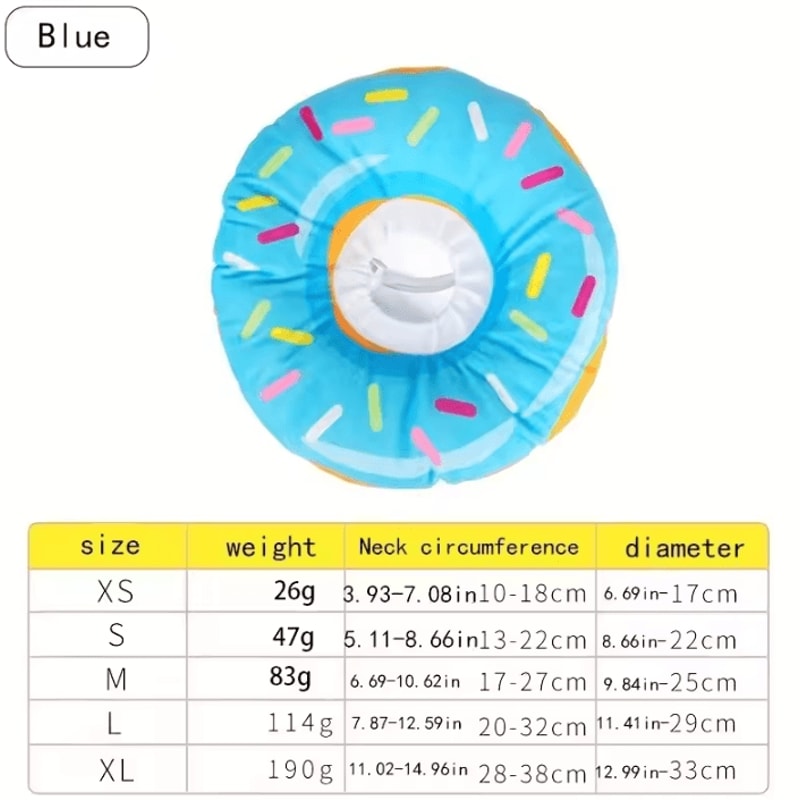 Sprinkle Donut Cat Recovery Collar Soft Adjustable AntiLick Healing Cone 5