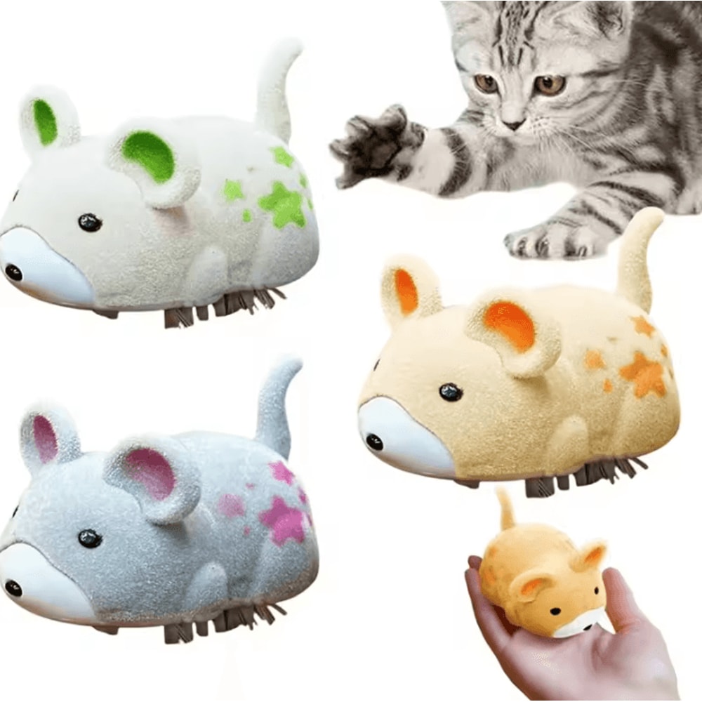 Interactive SelfMoving Electronic Mouse Toy For Cats 0