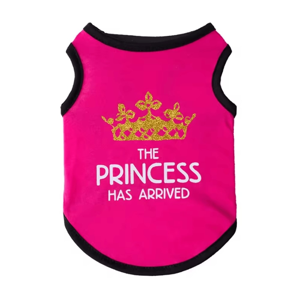 Princess Print Summer Cotton Vest For Sphynx Cats Small Pets 5