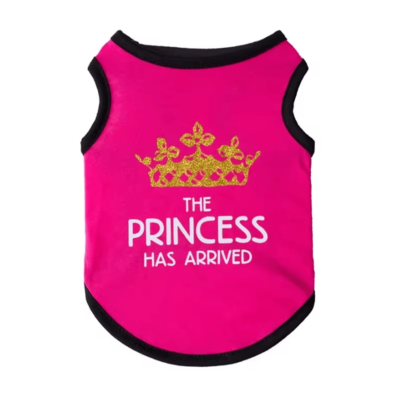 Princess Print Summer Cotton Vest For Sphynx Cats Small Pets 5