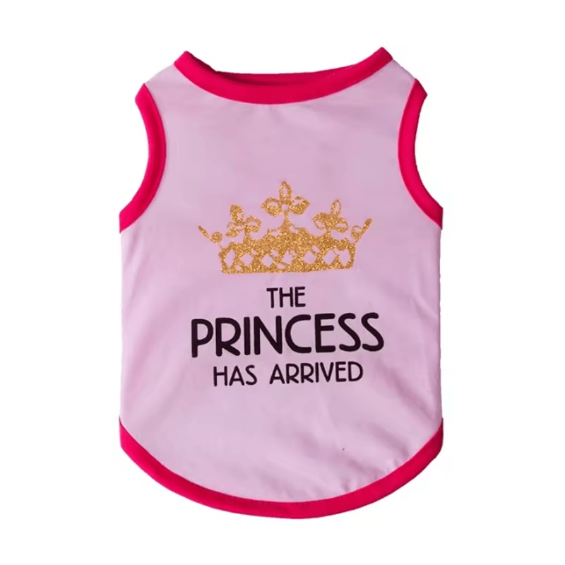 Princess Print Summer Cotton Vest For Sphynx Cats Small Pets 6