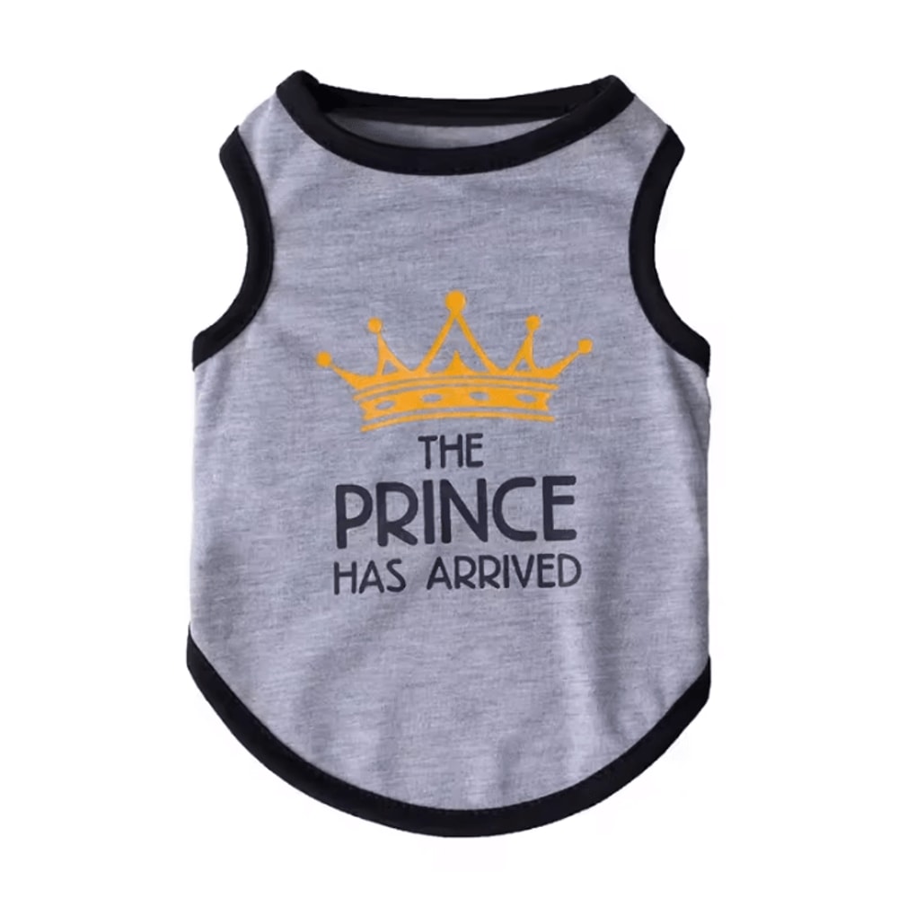 Princess Print Summer Cotton Vest For Sphynx Cats Small Pets 8