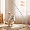 Carbon Fiber Telescopic Cat Teaser Wand 110cm Interactive Feather Toy 0