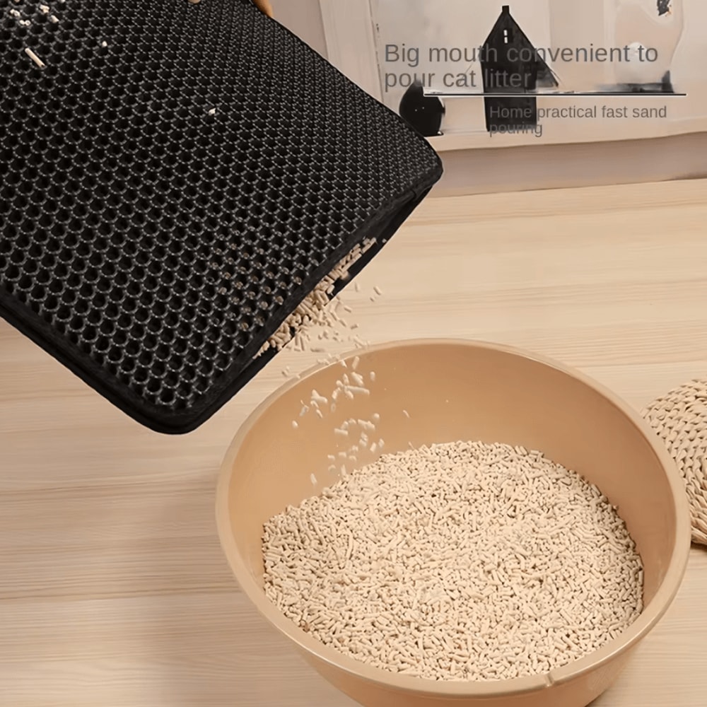 Large DoubleLayer EVA Cat Litter Mat Waterproof Litter Trapping Floor Protector 2