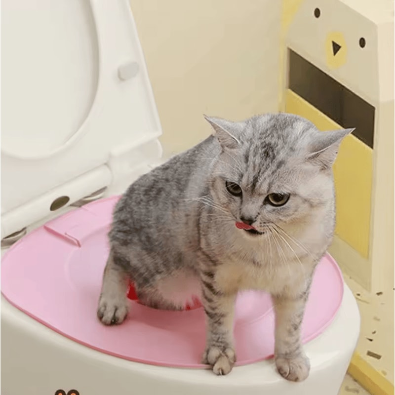 Reusable Cat Toilet Training Kit Easy Litter Box To Toilet Transition System 0