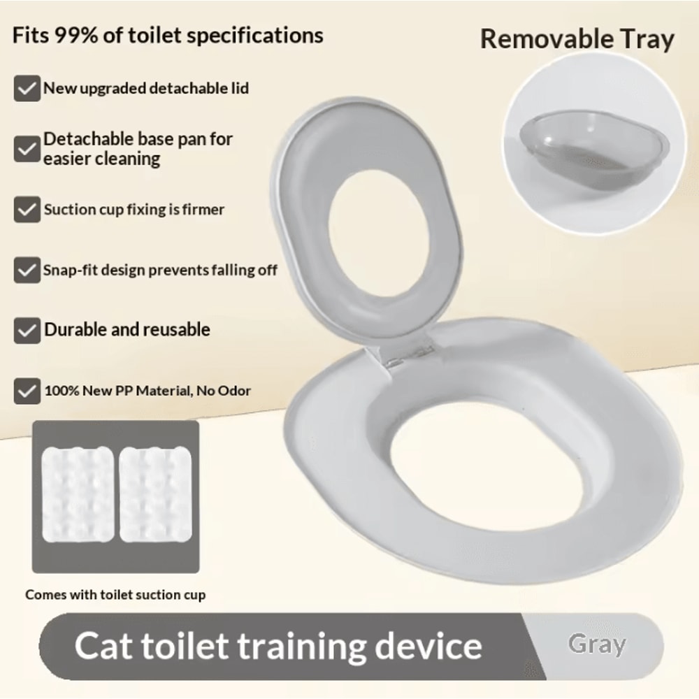 Reusable Cat Toilet Training Kit Easy Litter Box To Toilet Transition System 3