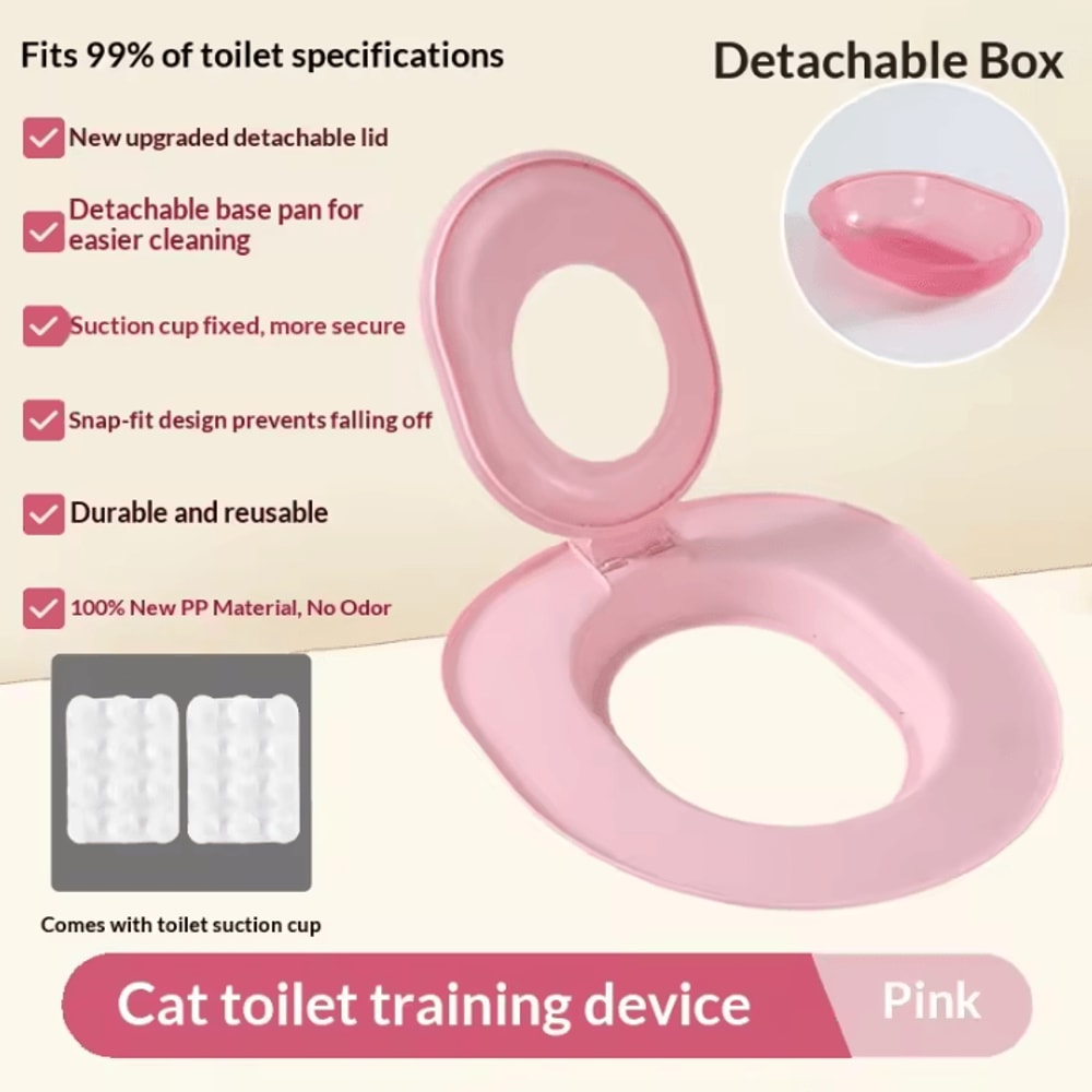 Reusable Cat Toilet Training Kit Easy Litter Box To Toilet Transition System 6