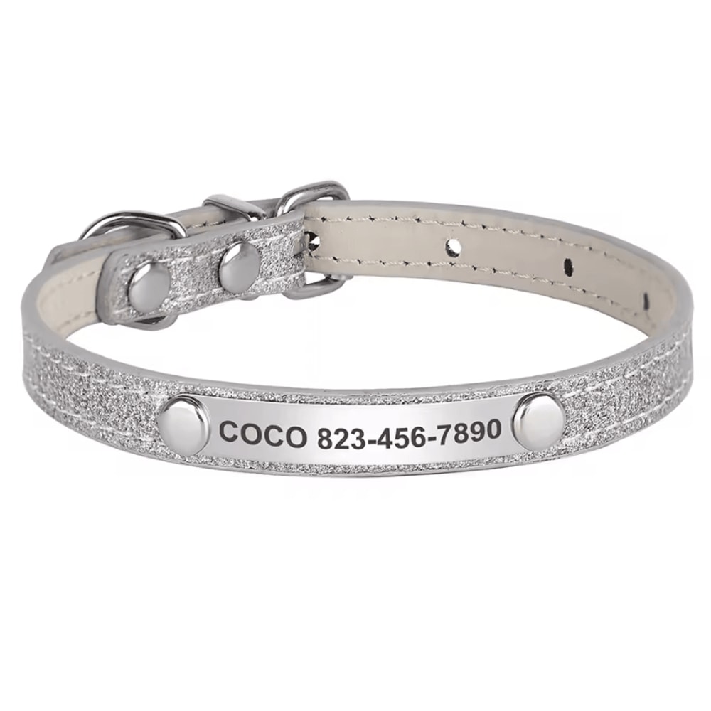 Personalized AntiLost Cat ID Collar With Custom Name Tag Bell 16