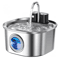 Wireless Rechargeable Stainless Steel Cat Water Fountain 3L SensorActivated Pet Water Dispenser 4