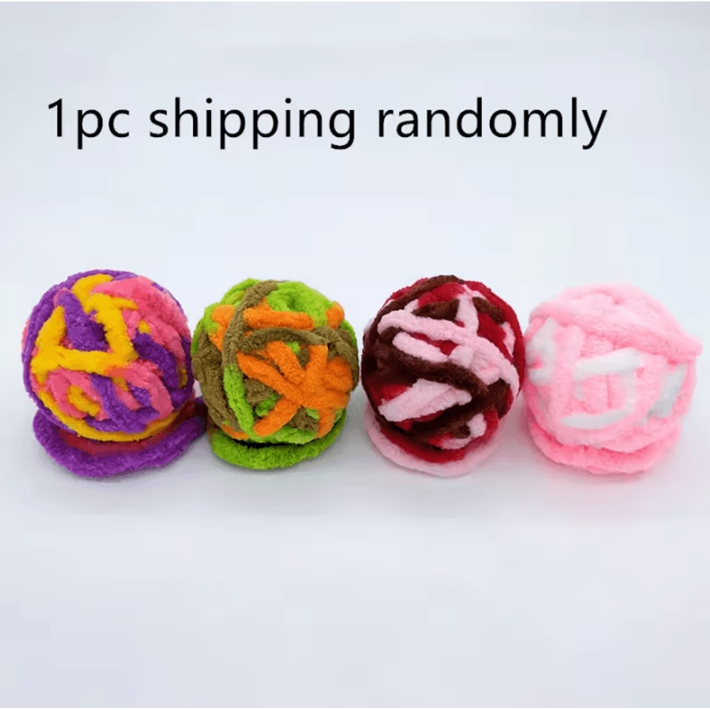 DrDC Colorful Wool Ball Cat Toy Set SelfPlay Chew Chase Toys For Cats 3