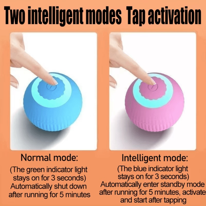 Interactive Automatic Rolling Cat Ball Toy Smart SelfMoving Exercise Ball 2