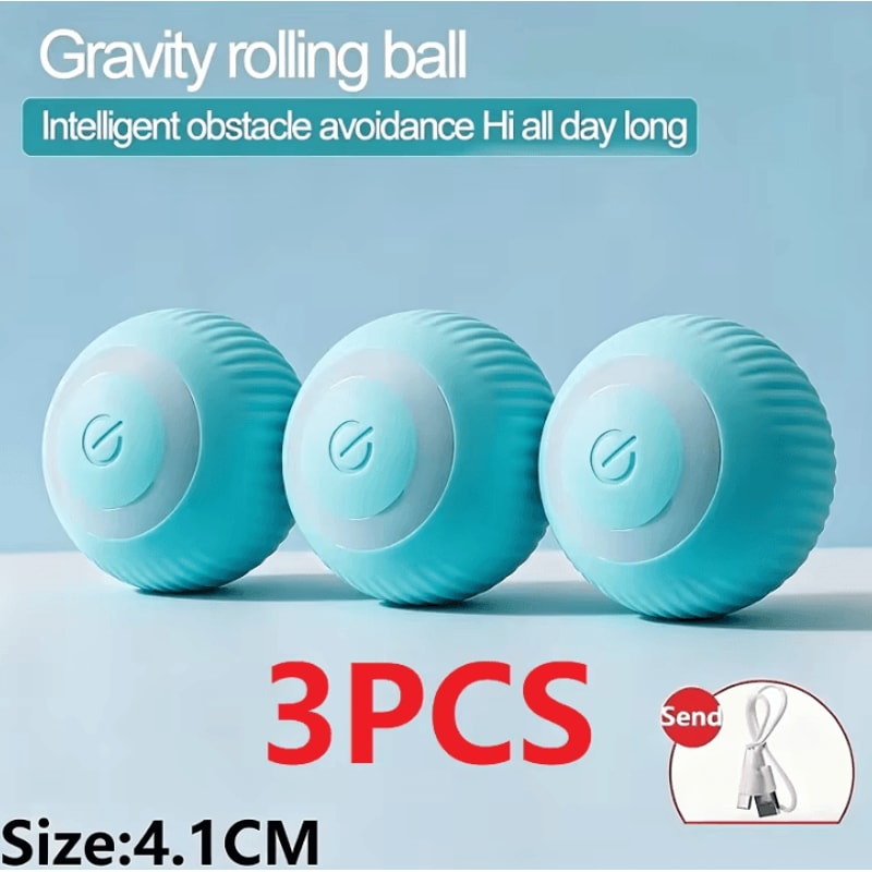 Interactive Automatic Rolling Cat Ball Toy Smart SelfMoving Exercise Ball 9