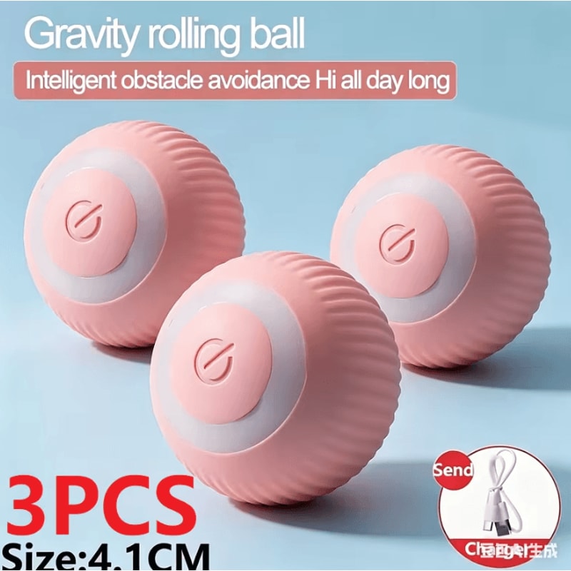 Interactive Automatic Rolling Cat Ball Toy Smart SelfMoving Exercise Ball 8