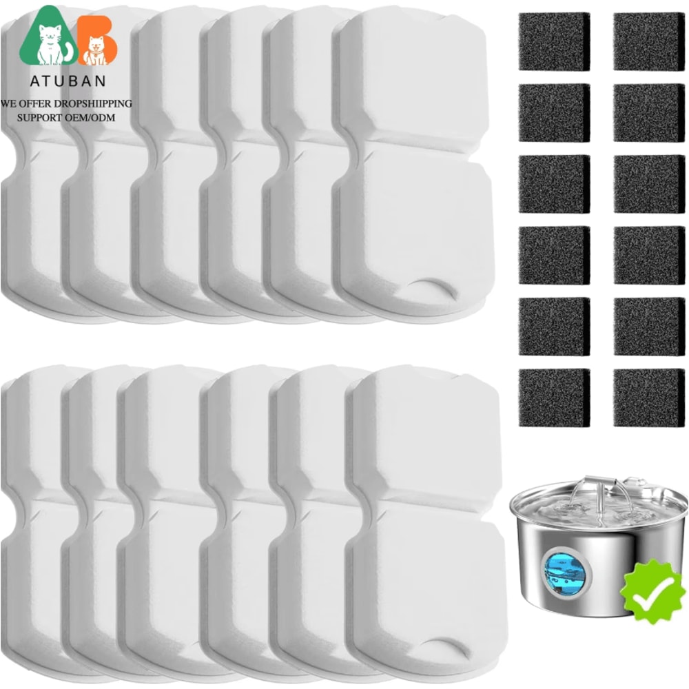 PureFlow Cat Water Fountain Replacement Filters Foam Set 0
