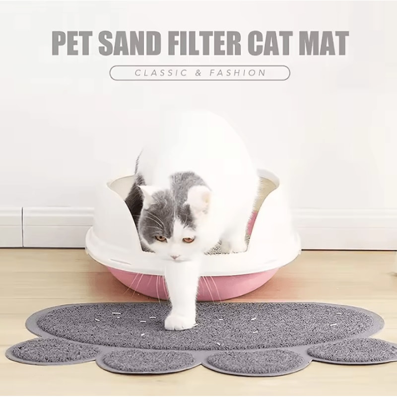 PawPrint CleanStep Waterproof Cat Litter Mat 2