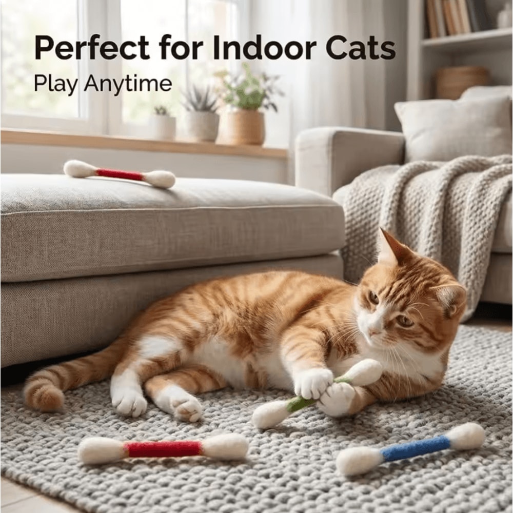 CottonTail Catnip Swab Kicker Toy Set 2