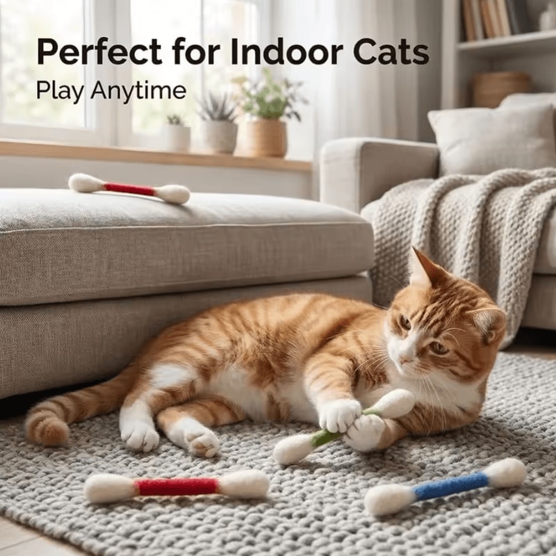 CottonTail Catnip Swab Kicker Toy Set 2