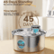 Cordless Motion Sensor Stainless Steel Cat Water Fountain 3