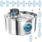 Cordless Motion Sensor Stainless Steel Cat Water Fountain 5