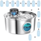 Cordless Motion Sensor Stainless Steel Cat Water Fountain 5