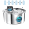 Cordless Motion Sensor Stainless Steel Cat Water Fountain 6