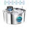 Cordless Motion Sensor Stainless Steel Cat Water Fountain 6